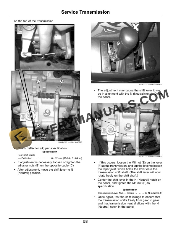 John Deere XUV 550 Gator Utility Vehicles Operator Manual OMM175169-3