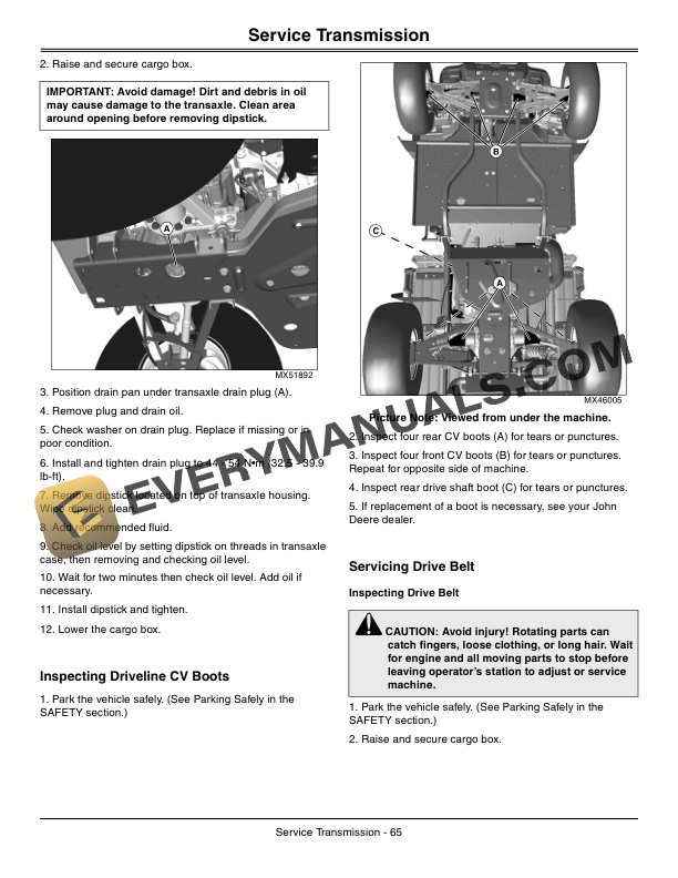 John Deere XUV 825i GATOR Utility Vehicles Operator Manual OMM168343-3