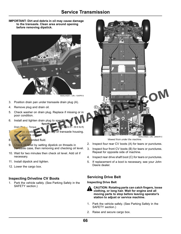 John Deere XUV 855D S4 Gator Utility Vehicle Operator Manual OMM171403 5 John Deere XUV 855D S4 GATOR Utility Vehicles Operator Manual OMM171403-3