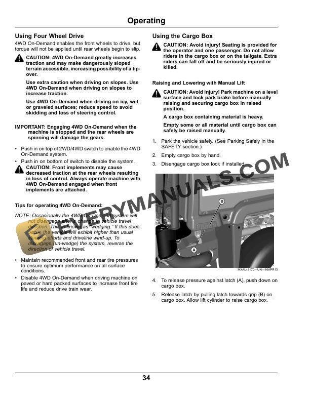 John Deere XUV 855D S4 Gator Utility Vehicle Operator Manual OMM173982 4 John Deere XUV 855D S4 Gator Utility Vehicles Operator Manual OMM173982-2