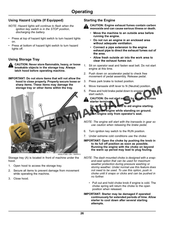 John Deere XUV550 Gator Utility Vehicle Operator Manual OMM171249 4 John Deere XUV550 Gator Utility Vehicles Operator Manual OMM171249-2