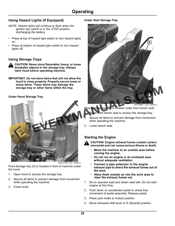 John Deere XUV550 S4 Gator Utility Vehicle Operator Manual OMM171288 4 John Deere XUV550 S4 Gator Utility Vehicles Operator Manual OMM171288-2