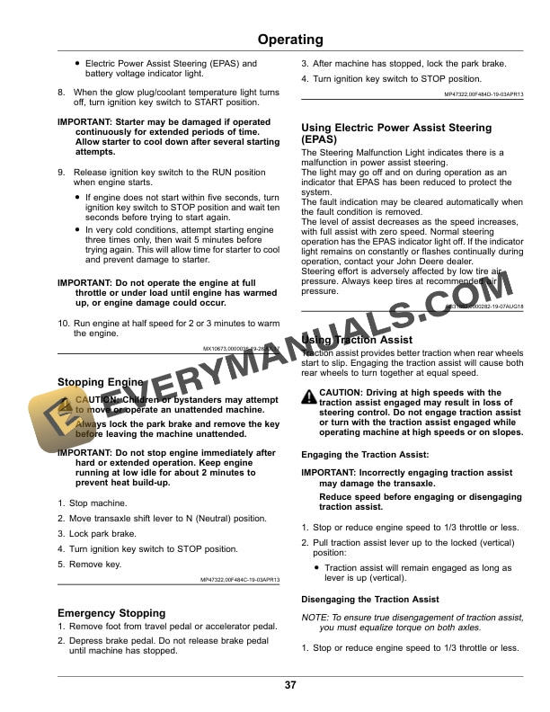 John Deere XUV855M S4 Gator Utility Vehicle Operator Manual OMUC19618 4 John Deere XUV855M S4 Gator Utility Vehicles Operator Manual OMUC19618-2