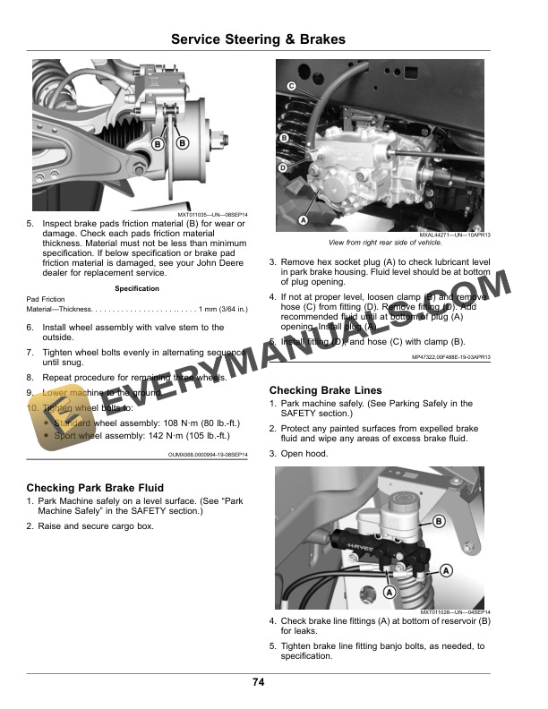 John Deere XUV855M S4 Gator Utility Vehicle Operator Manual OMUC19618 5 John Deere XUV855M S4 Gator Utility Vehicles Operator Manual OMUC19618-3
