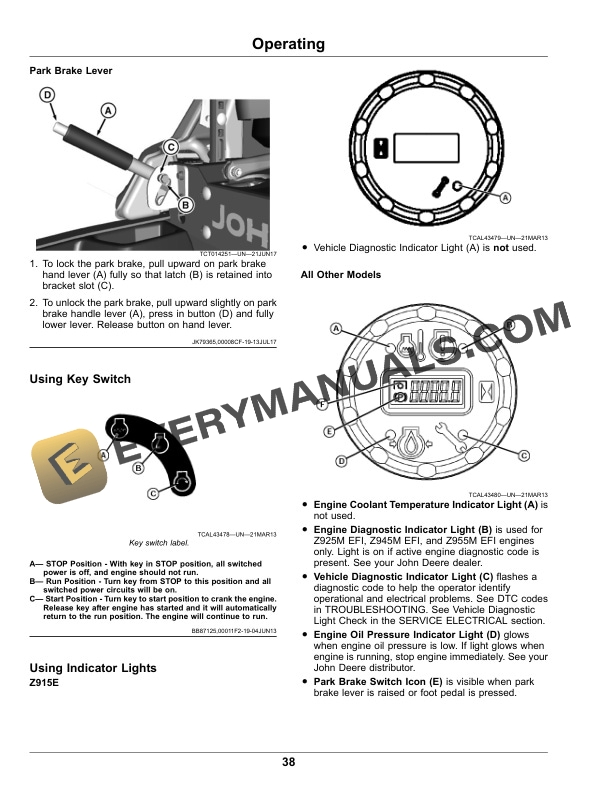 John Deere Z900E Z900M Z900R ZTrak Pro Series Gas Operator Manual OMUC18427E 2