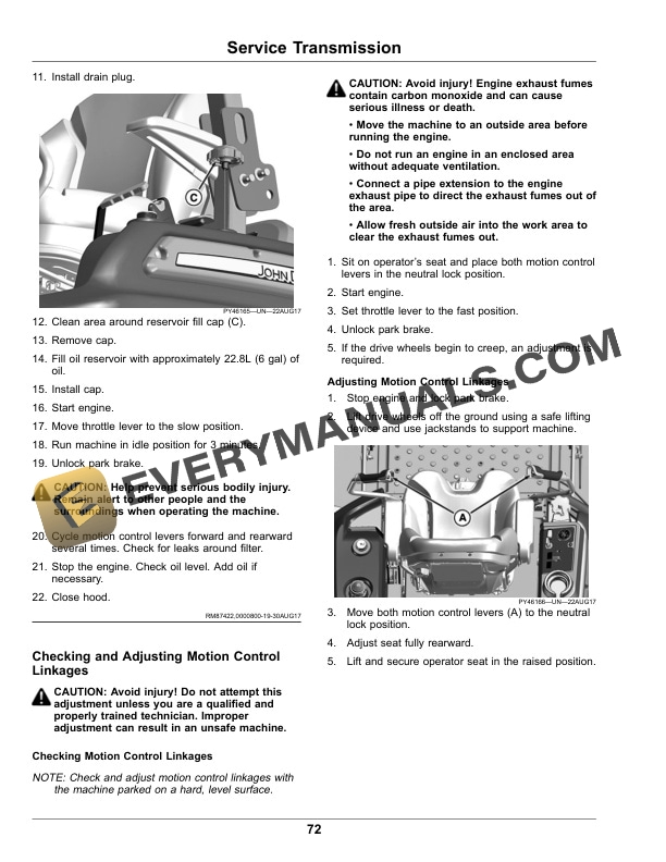 John Deere Z997R Diesel ZTrak Operator Manual OMUC14762E 3