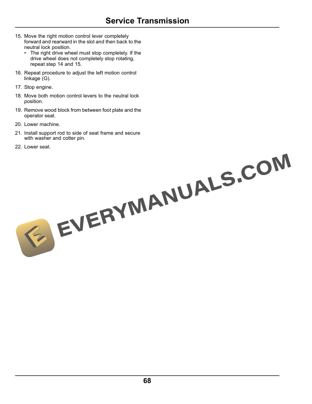 John Deere Z997R ZTrak Max Frame Diesel Operator Manual OMTCU39291E 3