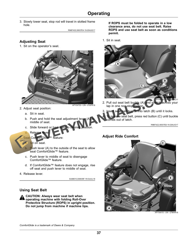 John Deere Z997R ZTrak Max-Frame Diesel Operator Manual OMUC16697 4 John Deere Z997R ZTrak Max-Frame Diesel Operator Manual OMUC16697-2