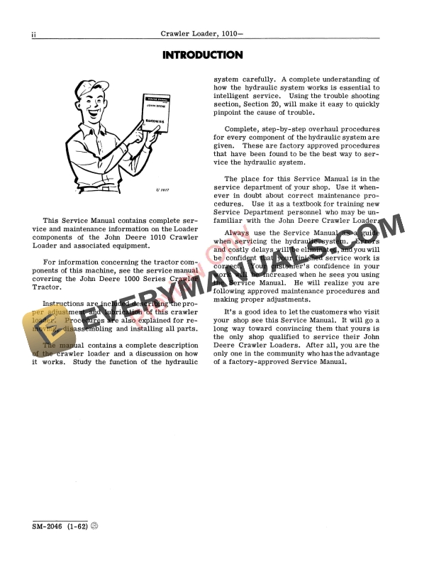 John Deere 1010 Crawler Loader Service Manual SM2046 01JAN62 4