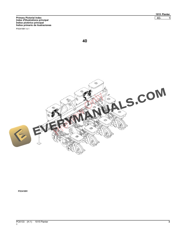 John Deere 1015 Planter Parts Catalog PC6133 31OCT23-3