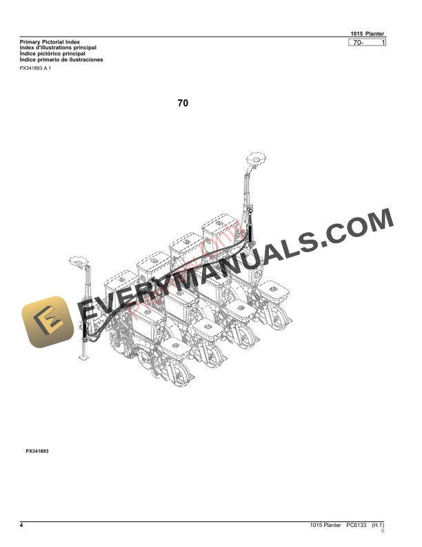 John Deere 1015 Planter Parts Catalog PC6133 31OCT23-4