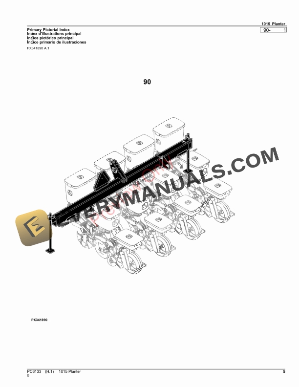 John Deere 1015 Planter Parts Catalog PC6133 31OCT23-5
