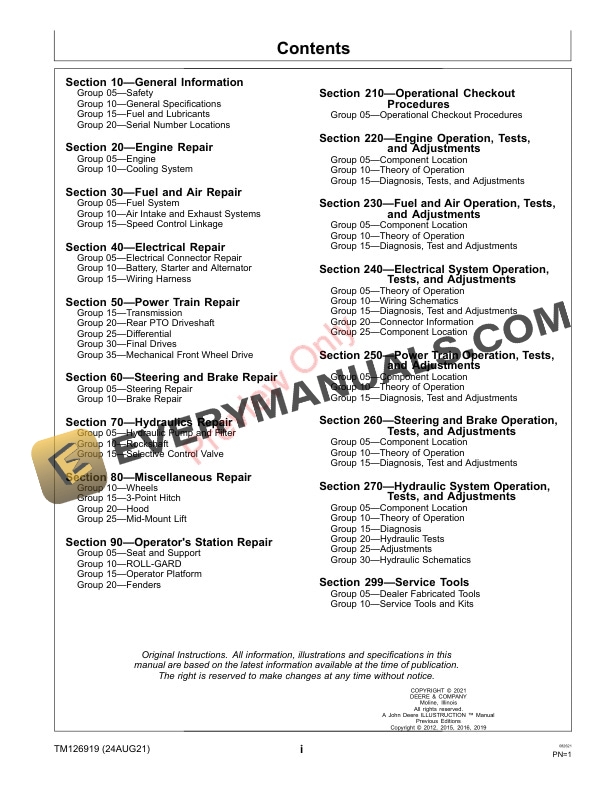 John Deere 1023E (310001-), 1026R (310001 Technical Manual TM126919 24AUG21 5 John Deere 1023E 310001 1026R 310001 Technical Manual TM126919 24AUG21 3