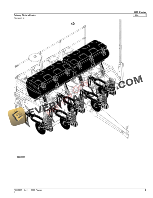 John Deere 1107 Planter Parts Catalog PC12361 16NOV23-5