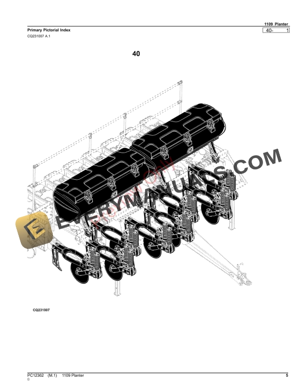 John Deere 1109 Planter Parts Catalog PC12362 16NOV23-5
