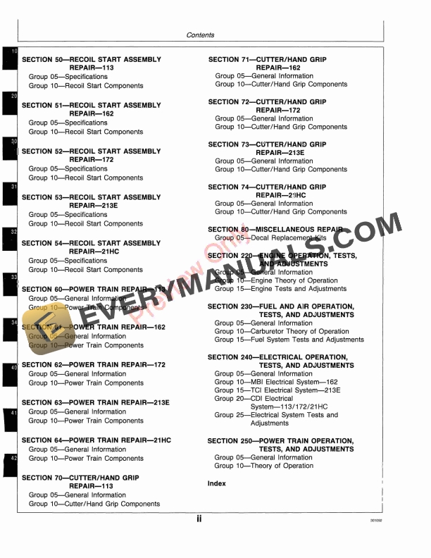 John Deere 113 162 172 213E Edger Trimmer Technical Manual TM1523 01OCT92 4