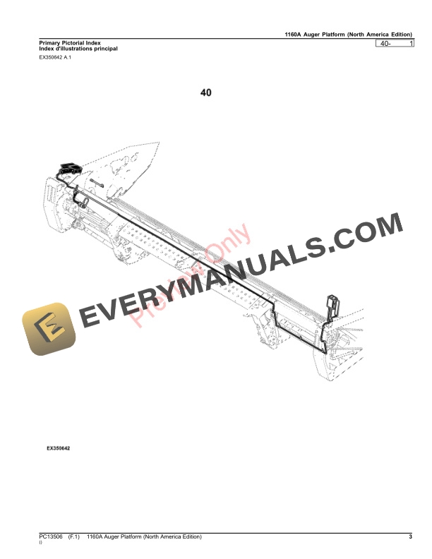 John Deere 1160A Auger Platform Parts Catalog PC13506 15JUN22-3