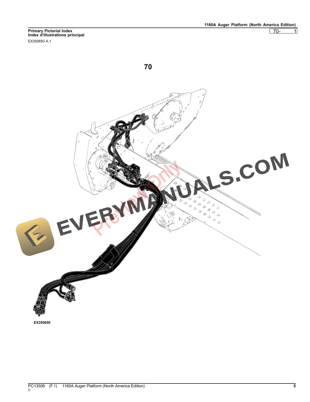 John Deere 1160A Auger Platform Parts Catalog PC13506 15JUN22-5