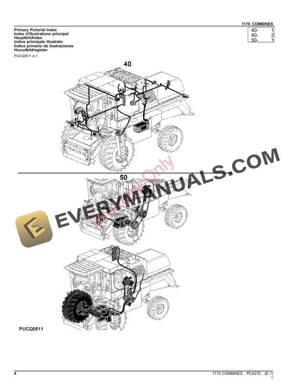 John Deere 1170 COMBINE Parts Catalog PC4270 29MAY23-4