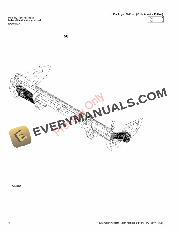 John Deere 1180A Auger Platform Parts Catalog PC13507 15JUN22-4