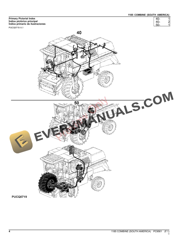 John Deere 1185 COMBINE Parts Catalog PC9561 14SEP23 5 John Deere 1185 COMBINE Parts Catalog PC9561 14SEP23-4