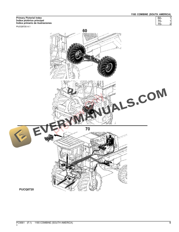 John Deere 1185 COMBINE Parts Catalog PC9561 14SEP23 6 John Deere 1185 COMBINE Parts Catalog PC9561 14SEP23-5