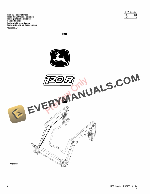 John Deere 120R Loader Parts Catalog PC6158 03MAY23-4