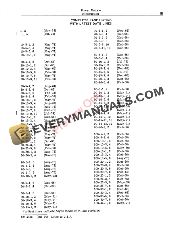 John Deere 135 152 180 202 and 303 Series Power Units Additonal information on gas diesel and LP engines and electrical. Service Manual SM2080 01NOV73 5