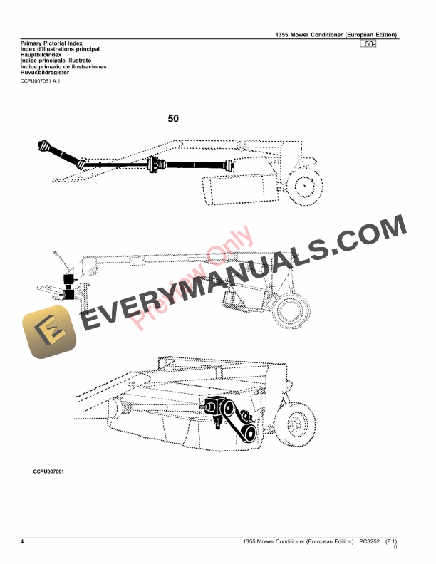 John Deere 1355 Mower Conditioner Parts Catalog PC3252 28NOV22-4