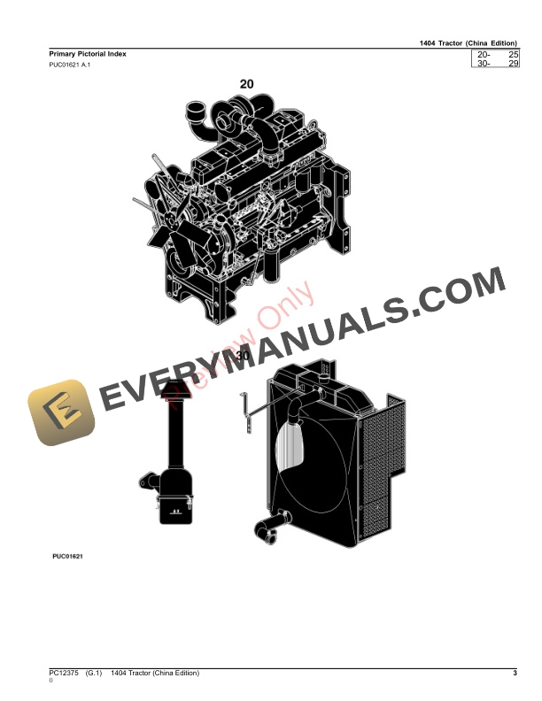 John Deere 1404 Tractor Parts Catalog PC12375 08AUG23 4 John Deere 1404 Tractor Parts Catalog PC12375 08AUG23-3