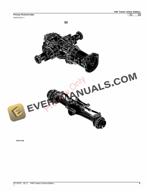 John Deere 1404 Tractor Parts Catalog PC12375 08AUG23 6 John Deere 1404 Tractor Parts Catalog PC12375 08AUG23-5