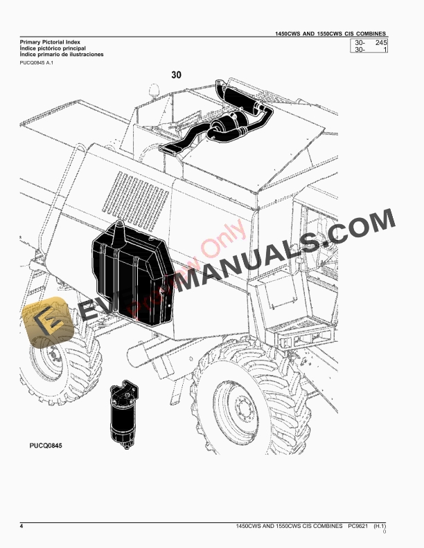 John Deere 1450, 1550 COMBINES CWS – CIS Parts Catalog PC9621 24OCT23-4