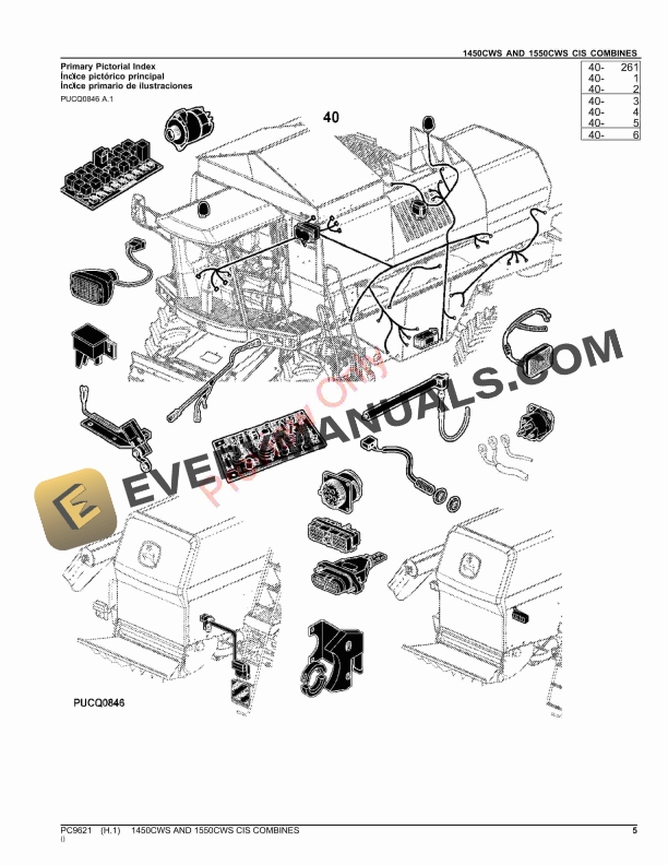 John Deere 1450, 1550 COMBINES CWS – CIS Parts Catalog PC9621 24OCT23-5