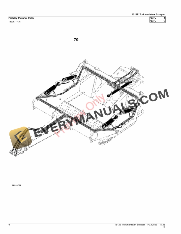 John Deere 1512E Turkmenistan Scraper Parts Catalog PC12829 04NOV22-4