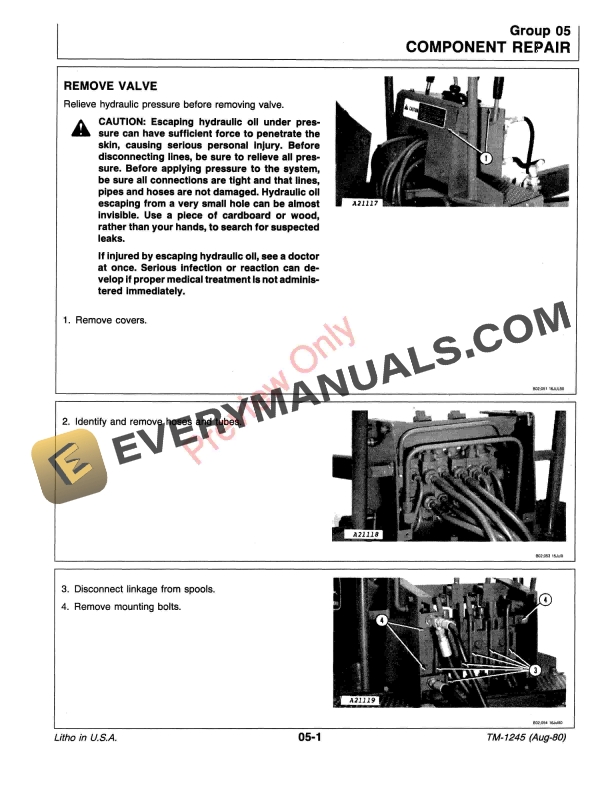 John Deere 1550 and 1650 Backhoe Loaders Technical Manual TM1245 01NOV81 5