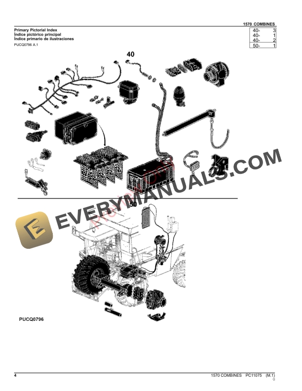 John Deere 1570 COMBINES Parts Catalog PC11075 01AUG23 4
