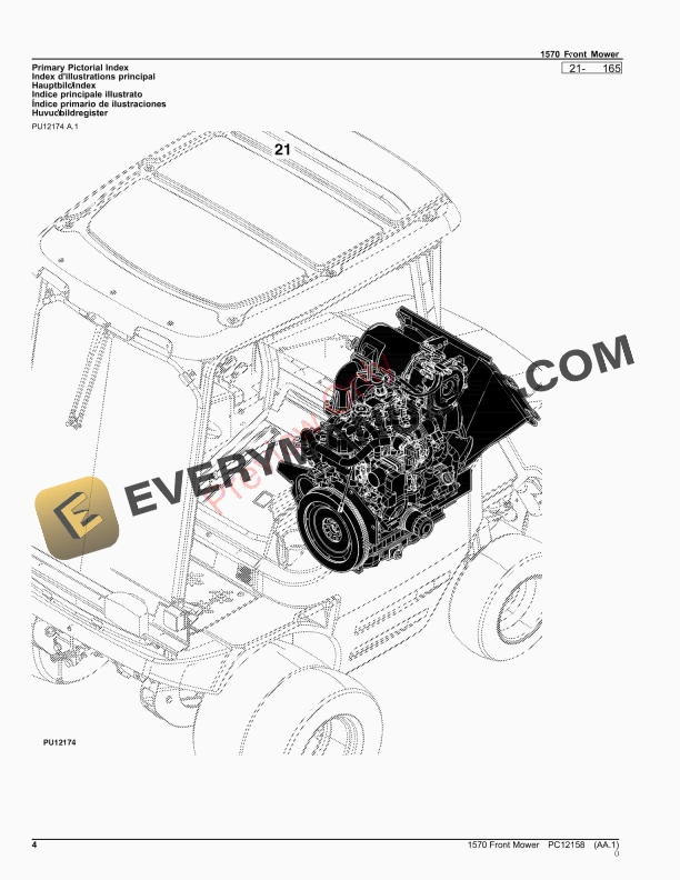 John Deere 1570 Front Mower Parts Catalog PC12158 19OCT23-4