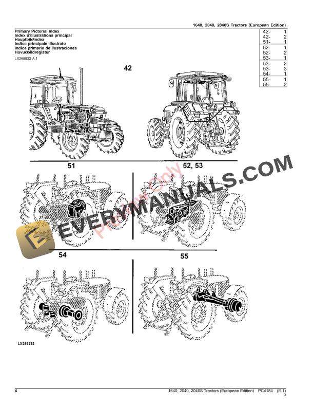 John Deere 1640, 2040, 2040S Parts Catalog PC4184 27JUL23-4