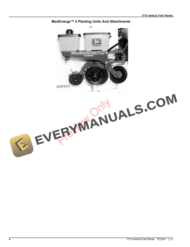 John Deere 1710 Vertical Fold Planter Parts Catalog PC2531 06OCT23-4