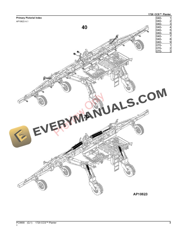 John Deere 1720 CCS Planter Parts Catalog PC9900 03OCT23-3