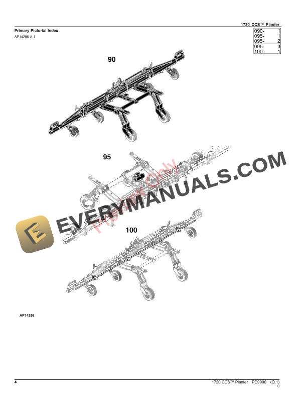 John Deere 1720 CCS Planter Parts Catalog PC9900 03OCT23-4