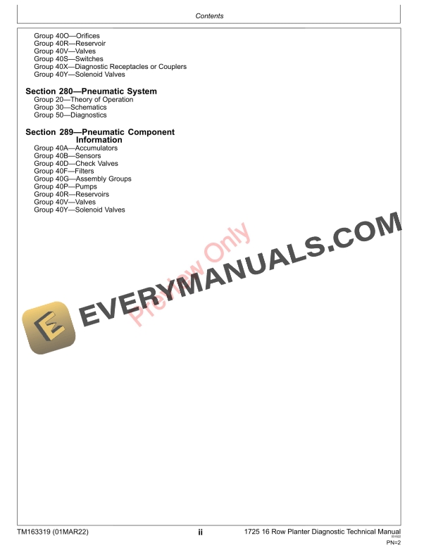 John Deere 1725 16 Row Planter with Electric Drive 794101 Diagnostic Technical Manual TM163319 01MAR22 4