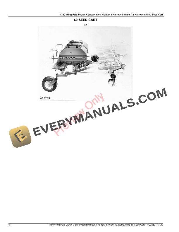 John Deere 1760 Wing-Fold Drawn Conservation Planter 8 Parts Catalog PC2433 15OCT23 5 John Deere 1760 Wing-Fold Drawn Conservation Planter 8 Parts Catalog PC2433 15OCT23-4