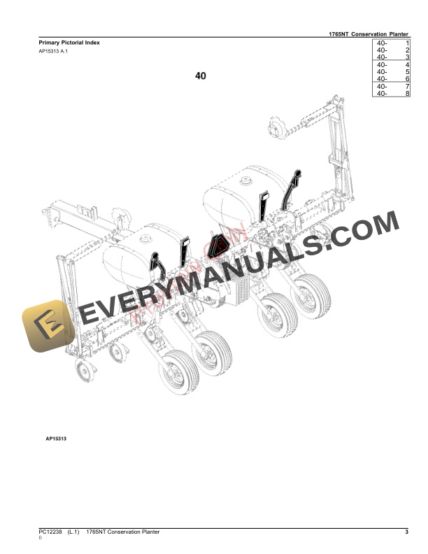 John Deere 1765NT Conservation Planter Parts Catalog PC12238 16NOV23-3