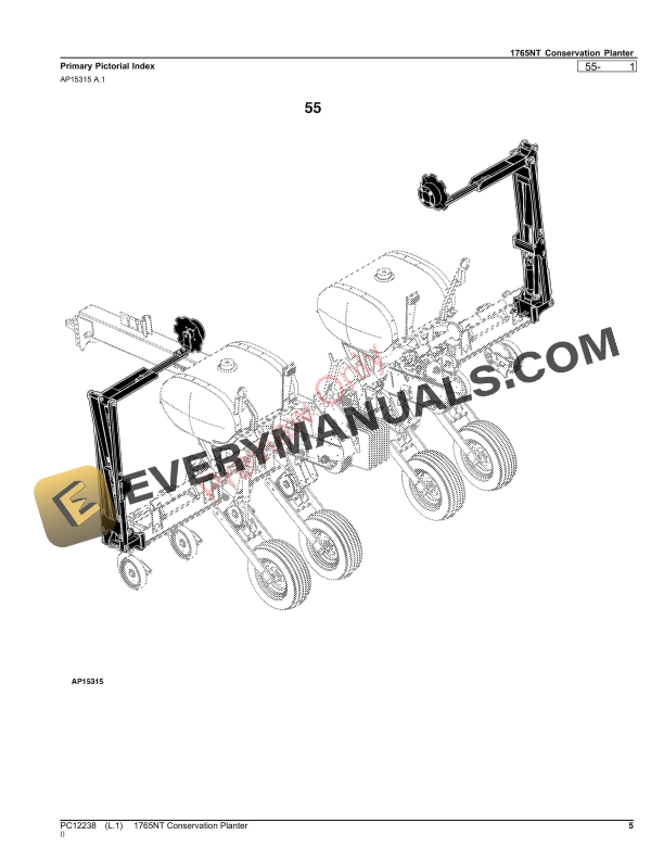 John Deere 1765NT Conservation Planter Parts Catalog PC12238 16NOV23-5
