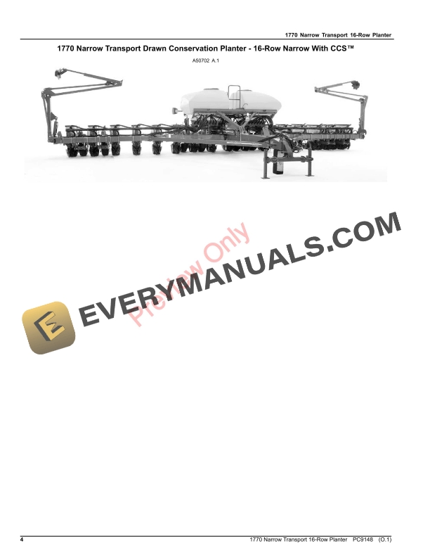John Deere 1770NT 16 Row Planter Parts Catalog PC9148 28NOV23-4