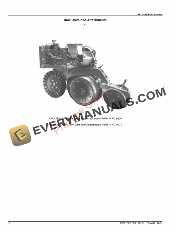 John Deere 1790 Front-Fold Planter Parts Catalog PC9225 28NOV23-4