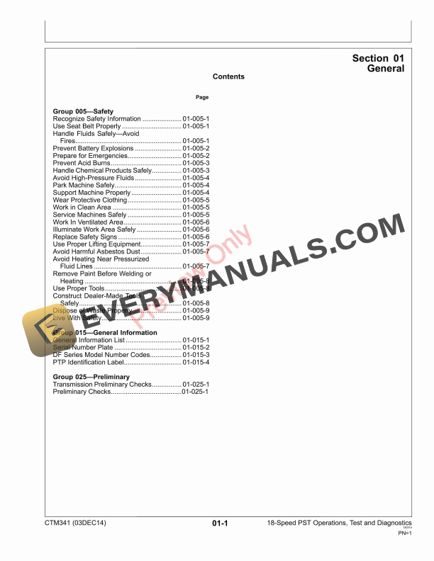 John Deere 18-Speed PST Operations, Text and Diagnostics w PTP Controller Service Information CTM341 03DEC14 6 John Deere 18 Speed PST Operations Text and Diagnostics w PTP Controller Service Information CTM341 03DEC14 5