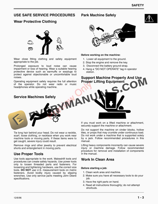 John Deere 180A and 220A Walk-Behind Greensmower Technical Manual TM1680 01DEC96 7 John Deere 180A and 220A Walk Behind Greensmower Technical Manual TM1680 01DEC96 5