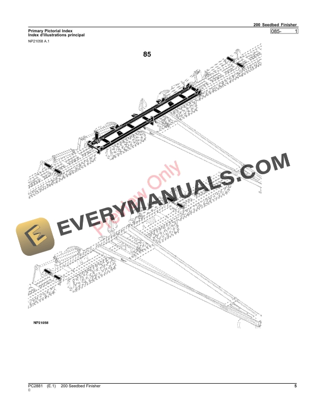 John Deere 200 Seedbed Finisher Parts Catalog PC2881 06AUG23-5